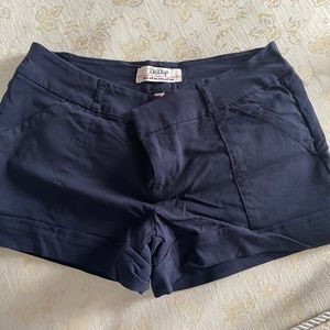 Juniors Navy Stretch Shorts